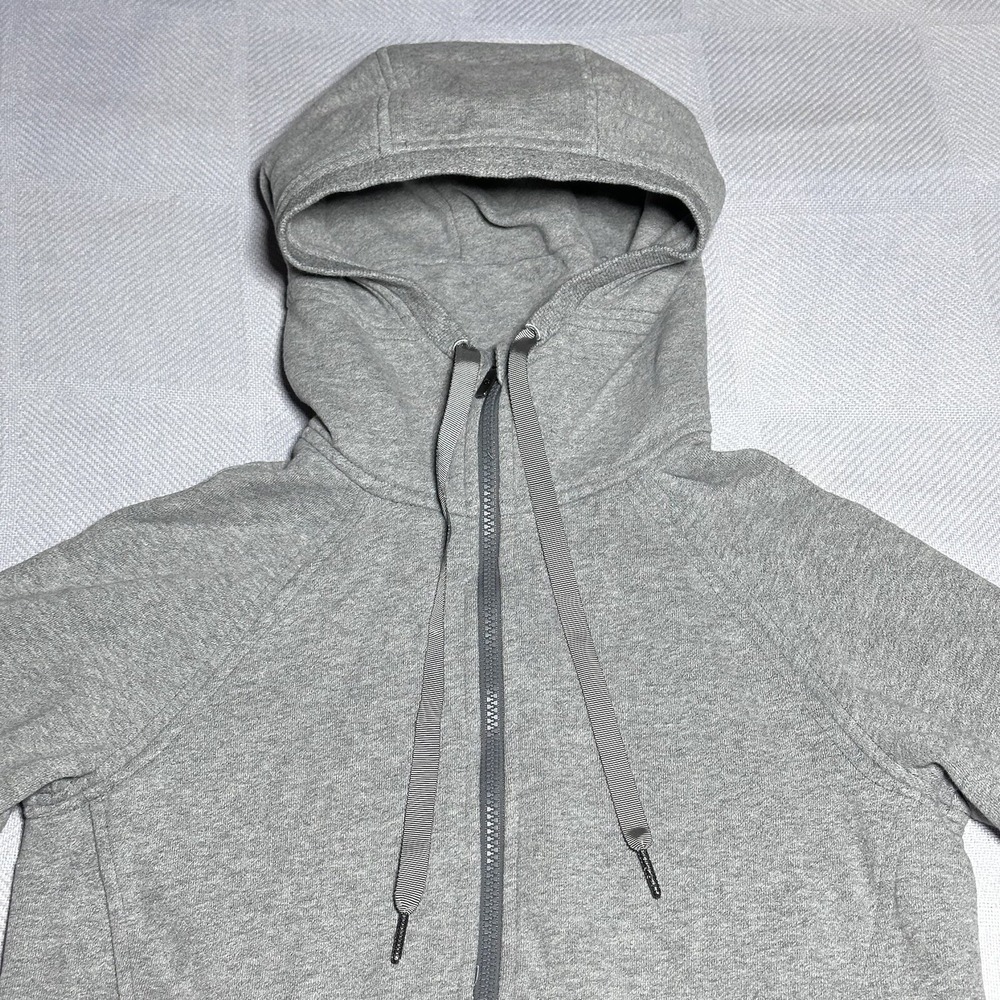 Lululemon Fleece Please Hoodie Women's Size 4 Heathered Speckled Medium Gray - Picture 3 of 13
